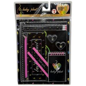 Baby Phat 11 Piece School Supply Set Folders Notebook Pencils Ruler‎ Stationery